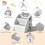 Folding Toddler Step Stool for Bathroom and Potty Training,Anti-Slip, Anti-Tip A-Frame Design with 10-Second Setup 4
