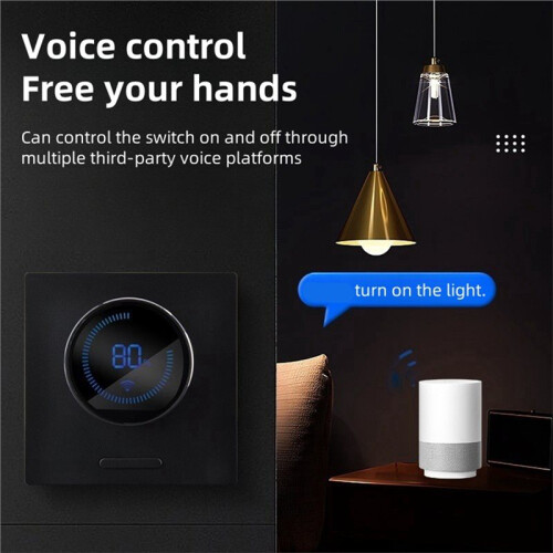 Dimmer  Panel Zigbee Tuya 86 Type Knob Light Brightness Adjustment Voice Control App Remote Control Display 2