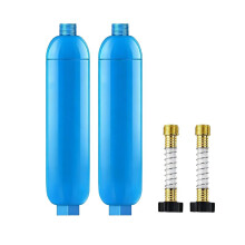 2pcs RV Inline Water Filter with Flexible Hose Protector,Reduces Chlorine, Bad Taste, Odor for RVs and Marines, Drinking