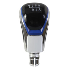 For 8 Manual Shift Knob Cover 5/6 Speed Genuine Leather Gear Shift Electroplating 6 Speed