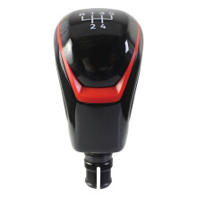 For 8 Manual Shift Knob Cover 5/6 Speed Genuine Leather Gear Shift Red All Black 5 Speed