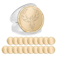20 Pieces Brass Coin Blanks for Laser Engraving, 40mm Diameter with Acrylic Protection Box