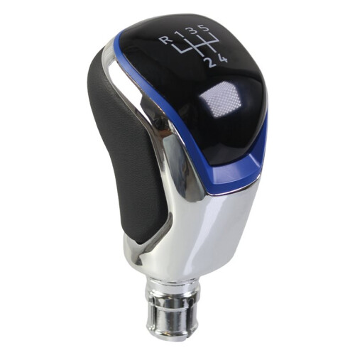 For   8 Manual Shift Knob Cover 5/6 Speed Genuine Leather Gear Shift   Electroplating 5 Speed 2