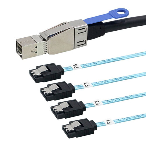 External  SAS HD SFF-8644 with IC to 4   7P Female Hard Disk Server Cable High Speed Data Transfer 2