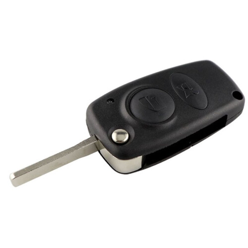 Folding Flip  Remote Car Key Shell Case for  166, 2 Button Uncut Blade Replacement Key Fob Housing