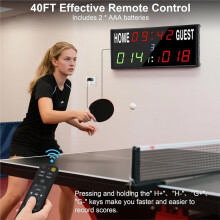 Multi-Sport Digital Scoreboard with Remote & 24h Timer. for Basketball, Soccer, Cornhole, Table Tennis, Darts. Eu Plug
