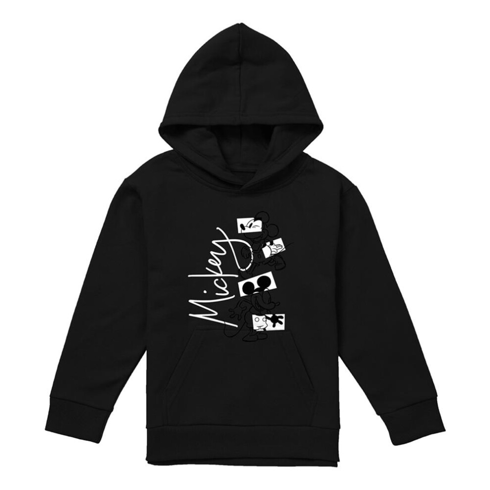 Disney (12-13 Years, Athletic Heather) Childrens/Kids Mickey Mouse Geometric Shapes Heather Hoodie Multicoloured