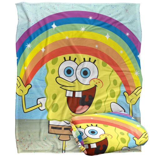 SpongeBob SquarePants SpongeBob SquarePants Silky Rainbow Supersoft Blanket 1