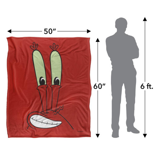 SpongeBob SquarePants SpongeBob SquarePants Silky Face Mr Krabs Supersoft Blanket 2