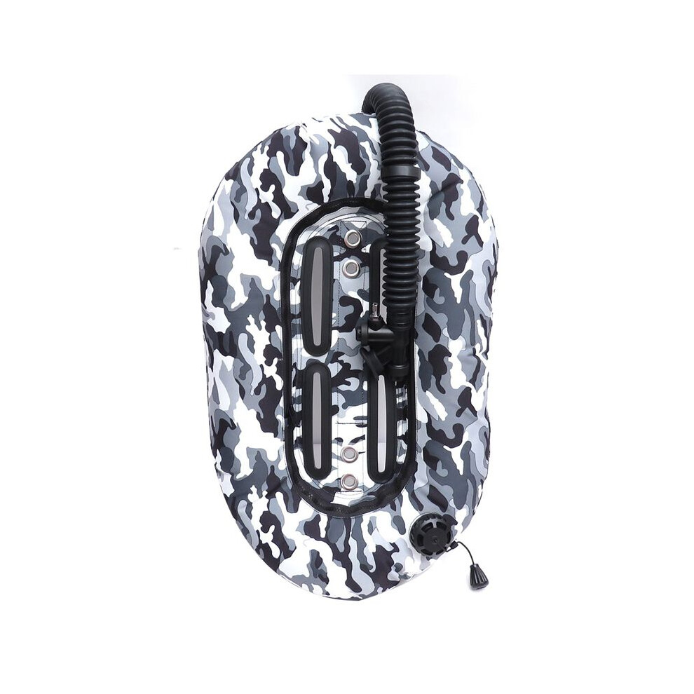 30Lbs Scuba Diving Snorkeling Donut Wing Single Tank Bcd Buoyancy Compensator Professional Diver Gear,Snow Camouflage 4714053035129