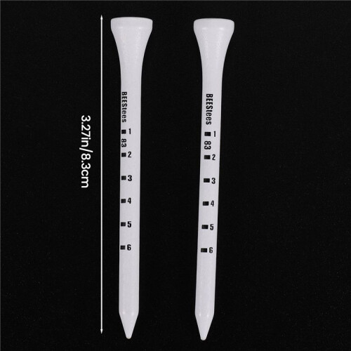 50Pcs Professional  83Mm White  Wood Tees Accessories  Training Aids 2