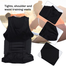 Herren Rippen Schutz Gepolsterte Weste Kompression Hemd Training Weste mit 3 Pad für FußBall FußBall Basketball Eishockey Schutz AusrüStung L