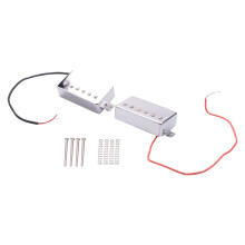 Set of 2 Electric Guitar Humbucker Pickup Neck Bridge Pickups for LP Guitar Accessories Chrome