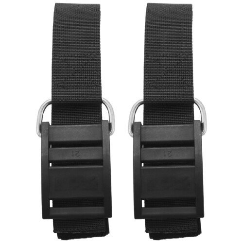 2st Dykartank Cylinderrem Vikt Webbing Bälte med Spänne Svart 1