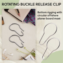 20Pcs Fishing Swivel Snapper Release Clip with Ring Offshore Planer Board Mast Downrigger