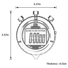 YS Cronometro Digitale Cronometro nel Metallo con Retroilluminazione, Cronometro un 2 Giri per Competizione Sportiva