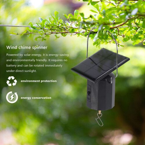 Wind Spinner Motor Solar Hanging Display Motor Rotating Solar  Wind Spinner Motor Rotatable Hook for Wind Chimes 1