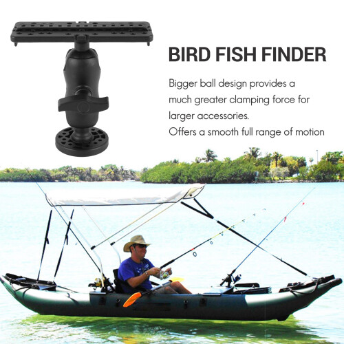 Mount with Fish Finder and Universal Mounting Plate Kayak Accessories 1