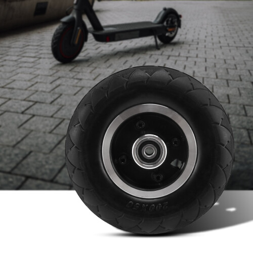 Pneu SóLido Sem Câmara à Prova de ExplosãO para Roda Dianteira de Scooter EléTrica de 8 Polegadas e Roda Traseira com Cinto 200X50 PeçAs de Pneu 1