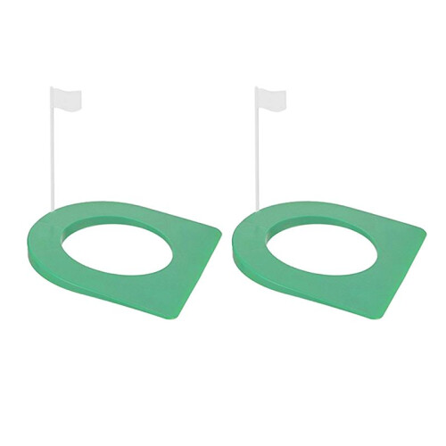 2 Pcs  Putting Cup and Flag  Putting Hole Practice Aids with Flag for  Putting Training Mat