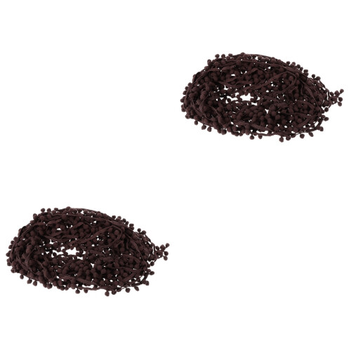 2Pièces Frange Pompon Café DIY Pour Customisation Vêtements 2