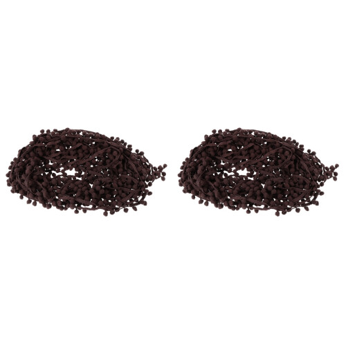 2Pièces Frange Pompon Café DIY Pour Customisation Vêtements 1