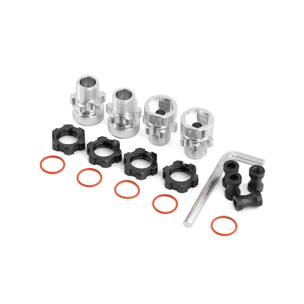 Metal 12Mm To 17Mm Splined Wheel Hex Hub Adapter For 1/10 Slash 2Wd 4X4 Rustler Rc Car Upgrade Parts, Black 4712893010016
