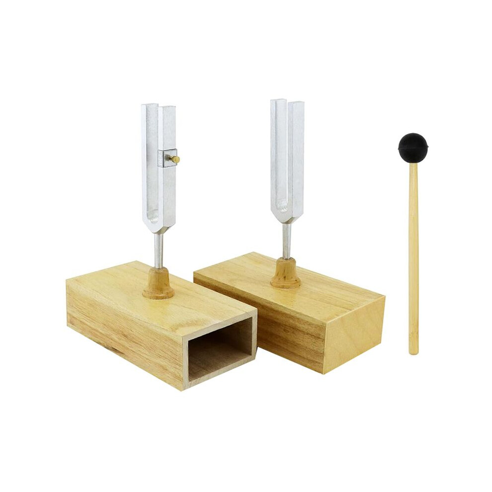 2 Pack Tuning Fork 440HZ Virbration Tuning Fork with Resonance Box for Sound Therapy, Yoga, Meditation and Relaxation