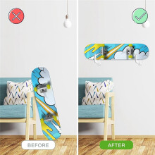 Skateboard-Display-Rack-Halter, Snowboard-Wandregal, AufhäNger, Skateboard-Wandhalterung, Transparent