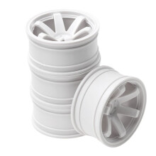 4Pc 1/10 -Road Drift Car 52x26MM Wheel Hub 1.9Inch Climb Car Wheel Rim for HSP HPI TT02, White