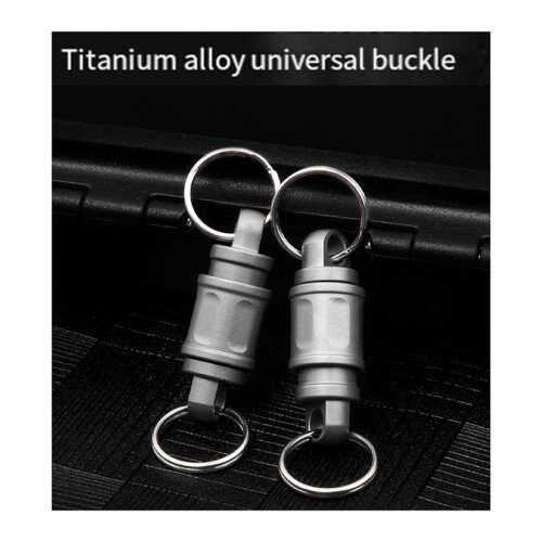 Titanium Alloy Keychain Spring Lock Car  Universal Rotating Ring Tool Key Accessories 2