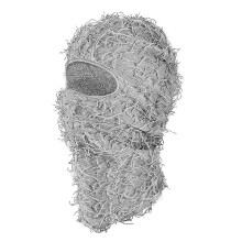 Masque de Ski en DéTresse IntéGral Tricoté Fuzzy Yeat Shiesty Masque de DéTresse pour Hommes Femmes Gris