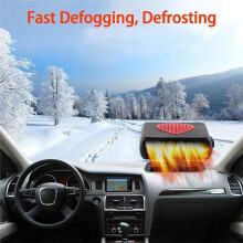 Aquecedor de Ventilador de Carro 12V, Descongelador de Carro de 500W para PáRa-Brisa, Ventilador de Resfriamento de Carro Quente e Frio com Tomada de