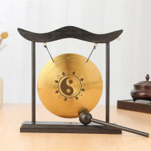 Tavolo Gong da Tavolo Carillon di Vento Strumento un Percussione Piatti Gong con Martello per Decorazioni per la Casa Regalo per L'Inaugurazione