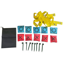 Tic Tac Toe Game Set Toss Outdoor Tic Tac Toe Tyg med Stake Pojkar Flickor Vuxna Familjecamping Inomhus