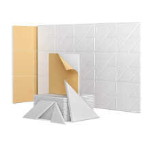 12 Stuks Geluidsdichte Wandpanelen, 12x12x0,4 Inch Zelfklevende Geluidsdichte Panelen Akoestische Panelen voor Thuis, op Kantoor