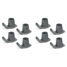 8 Delar Walker Ski Glider Ersättningssats - Anti-Slip Plast Walking Aid Tillbehör