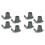 8 Pcs Walker Ski Glider Replacement Kit - Anti-Slip Plastic Walking Aid Accessory 1