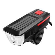 Fietslicht USB Oplaadbaar Fietsvoorlicht met Hoorn LED Mountainbikelicht Belwaarschuwingslampje