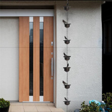 Vogel-Regenkette, Dekorative Regenwasser-Sammelkette Aus Metall, Outdoor-Gartendekoration