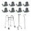 8 Pcs Walker Ski Glider Replacement Kit - Anti-Slip Plastic Walking Aid Accessory 4