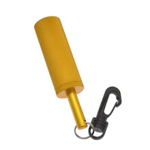 Diving Safety Rattle Stick Signal Bell with 360 Rotating Quick Hook Underwater Bell Ding Rod Diving Equipment Gold