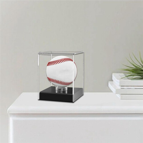 Baseball Display Case,Acrylic UV Protected Acrylic Baseball Display Square for Autographed Baseball,Memorabilia Baseball 2