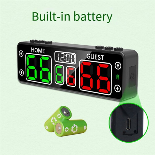 Digital Scoreboard with Countdown Timer, LED Scoreboard ,Electronic Scoreboard for Referee Scoreboards & Timer 2