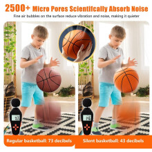 Foam Basketball, Indoor High Density Training Basketball 3D Texture Quiet Bounce No Noise for Home Beach Pool C