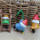 Dwergenset, Drie en Drie Klimladderornamenten, Bloempothangerdecoraties 5