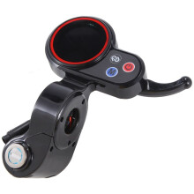 Pièces de Scooter Écran LCD 6 Broches avec Clé pour Affichage de Scooter Électrique avec Instrument de Verrouillage Accessoires de Tableau de Bord