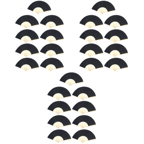 27Pièces Éventails Pliables Vierges Pour Création Artistique DIY 2