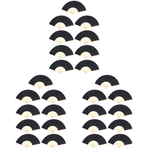 27Pièces Éventails Pliables Vierges Pour Création Artistique DIY 1