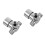 2Pièces Valve Mélangeuse Eau Chaude Froide Aluminium Durable Argent 7